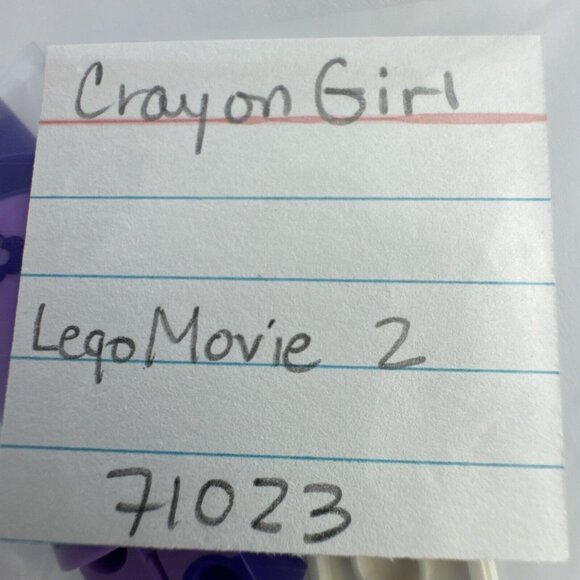 Lego Crayon Girl Minifigure w Base Purple 71023 coltlm2 Lego Movie 2 - Picture 8 of 8